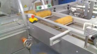 HOBA  HSA2 HBS HTA15S High speed automatic slice and packaging machine for bread [upl. by Ahsieit791]