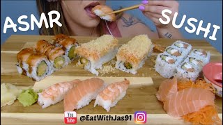 ASMR Sushi Whispering  Eating Show  EatWithJas91 [upl. by Clifford]