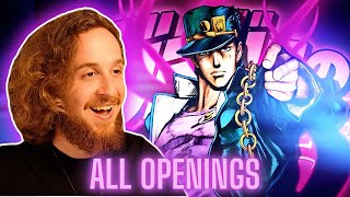 Singer Reacts to JOJOS BIZARRE ADVENTURE Openings 112 All Variants [upl. by Sheldon]