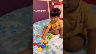 2 years baby viyaan sorting shapes🥹❤️ shorts baby [upl. by Federica]