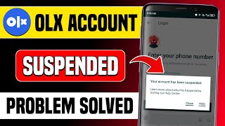 Olx account suspended problem  Olx suspended account unbanned kaise kare  How to unban olx account [upl. by Akcebar513]