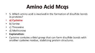 Amino Acids I MCQs I Detailed Explanationsbiochemistry biochemistryquiz SafaMedicalLecture [upl. by Kentigera]