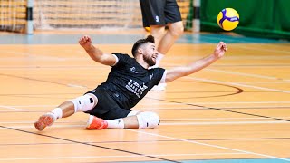 Michał Kubiak  Craziest Volleyball Saves  Powerful Volleyball Spikes [upl. by Sahpec]