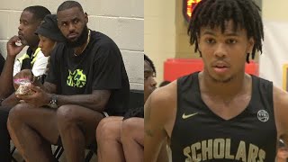 LEBRON JAMES Pulls Up NJ Scholars vs Team Griffin  DJ Wagner Mackenzie Mgbako Aaron Bradshaw [upl. by Gio]