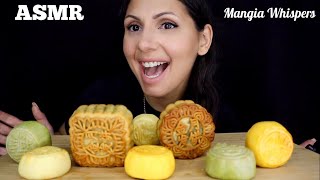 ASMR  EATING MOONCAKES CHEWY SOUNDS MUKBANG WHISPER  MANGIA WHISPERS 먹방 [upl. by Ailaham]