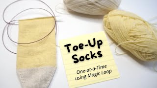 ToeUp Socks  Magic Loop  StepByStep Knitting Tutorial  Knitting House Square [upl. by Hedges]