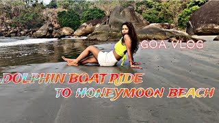 Boat Ride to a Hidden Goa Beach amp Dolphin Spotting trending goa explore beach honeymoon vlog [upl. by Adnyleb847]