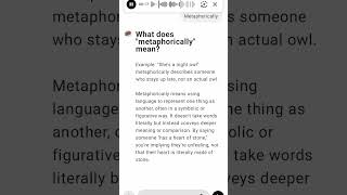 What does quotmetaphoricallyquot mean [upl. by Tadeo]