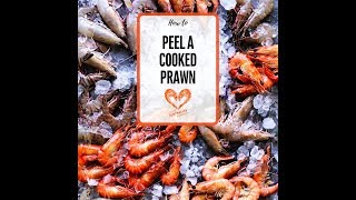 How to peel a cooked prawn [upl. by Aninep]