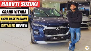 Maruti Suzuki Grand Vitara  Base Sigma Variant  Updated in 2024  Nexa Blue Colour  Motordrive24 [upl. by Florentia387]