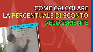 Come calcolare la percentuale di Sconto Velocemente  Maria Grazia Pastore [upl. by Chessa]