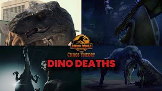 Every Dinosaur Flying Reptile Death in Jurassic World Chaos Theory Seasons 1amp2 Kill Count [upl. by Schechter900]