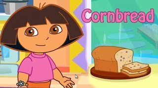 Kids Dora Cooking  Cornbread [upl. by Huber]