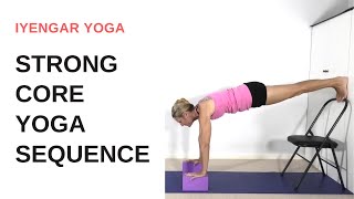 Strong core yoga sequence  Iyengar Yoga [upl. by Akemed]