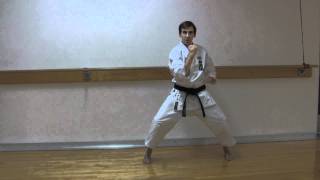 Shotokan Karate Tekki Shodan Kata demonstration on PaulGaleNetworkcom [upl. by Einnob]