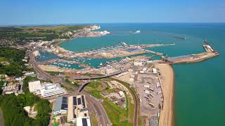 Folkestone Coastline II 4K Drone Video II Kent 🇬🇧 [upl. by Korry654]