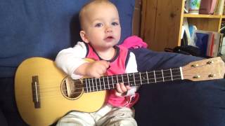 Baby Singing and Playing Ukulele [upl. by Toinette276]