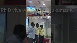 PhD final viva voce Anouncement of DrMuthukumar research scholar dream shorts researchscholar [upl. by Ibby]