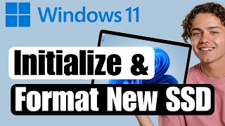 How to Initialize and Format New SSD in Windows 11 or 10 [upl. by Harden]