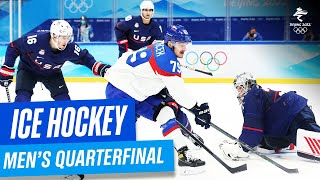 United States vs Slovakia  Mens Ice Hockey Quarterfinal  Full Replay  Beijing2022 [upl. by Joshua529]