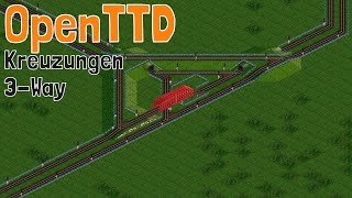 Einführung in OpenTTD Kreuzungen  3Way [upl. by Umont]