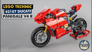 LEGO Technic 42107 DUCATI PANIGALE V4 R detailed building review [upl. by Anoi]