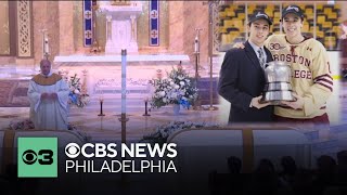 Funeral held for Johnny and Matthew Gaudreau in Media Pennsylvania [upl. by Corwun167]