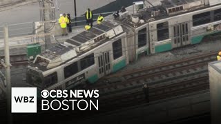 Train derailment still impacting commuters on MBTA Green Line [upl. by Nonac]