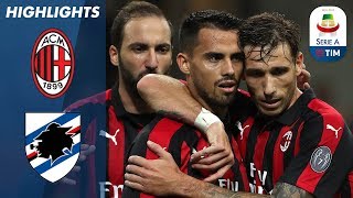 AC Milan 32 Sampdoria  Suso Strike Settles San Siro Thriller  Serie A [upl. by Nnaes]