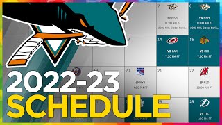 San Jose Sharks 202223 Schedule BREAKDOWN [upl. by Tiena411]