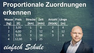 Proportionale Zuordnung erkennen [upl. by Narag]