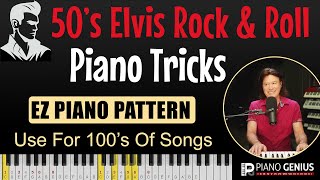 50S Rock amp Roll Piano Secrets ElvisStyle Simple Patterns To Copy Learn Beginning Piano [upl. by Oilalue]