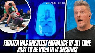 MMA Fighter Had Greatest Entrance Ever Gets Knocked Out In 14 Seconds  Pat McAfee Reacts [upl. by Anekahs]