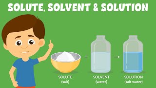 Solute solvent and solution  What is a Solution  Science Video for Kids [upl. by Galliett178]