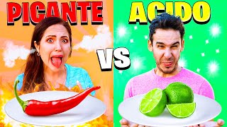 COMIENDO PICANTE vs ACIDO por 24 HORAS 😱🌶️🍋 Sandra Cires Art [upl. by Barb]