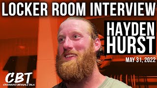 Hayden Hurst on Joe Burrow Cincinnati Bengals’ Offense  Locker Room Interview [upl. by Ratna]