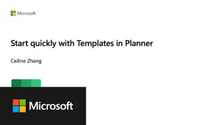 Start quickly with Templates in Planner [upl. by Jandy]