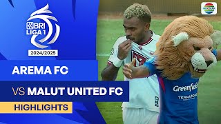 Arema FC VS Malut United FC  Highlights  BRI Liga 1 202425 [upl. by Terb]