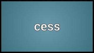 Cess Meaning [upl. by Aevin]