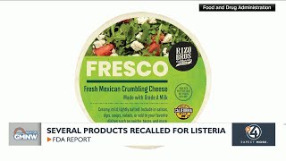 Several items recalled for listeria concerns [upl. by Netsirk]