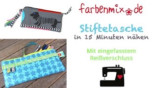 Stiftetasche in 15 Minuten nähen mitmachen [upl. by Larson]