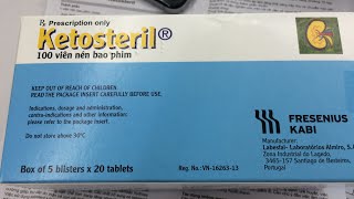 Thuốc Ketosteril 600mg  Ketosteril Laboratório Fresenius Kabi Pharma Portugal [upl. by Gerdi]