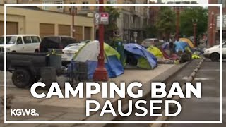 Judge blocks Portlands daytime camping ban enforcement [upl. by Ylil806]