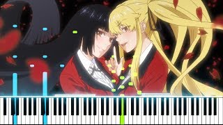 Kakegurui×× Season 2 OP quotKono Yubi Tomarequot  JUNNA Synthesia Piano Tutorial [upl. by Atiuqat]