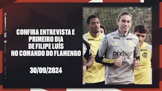 Confira entrevista e primeiro dia de Filipe Luís no comando do Flamengo [upl. by Roht]