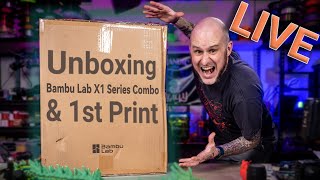 Bambu Labs X1 Carbon  Unboxing amp 1st Prints LIVE [upl. by Bloomer]