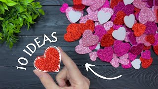 ♥️ 10 IDEAS ♥️ Crafts for Valentines Day DIY [upl. by Nevet]