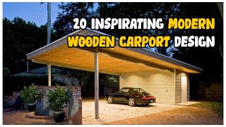 SIMPLE amp CREATIVE 20 Inspirating Modern Wooden Carport Design [upl. by Sammer128]