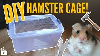 HOW TO MAKE A BIN CAGE  DIY Hamster cage [upl. by Pelmas]