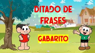 Ditado de Frases com Gabarito [upl. by Yevette]